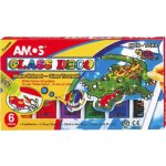 Amos Barvy na sklo sada 6 barev x 22 ml + šablony fólie – Sleviste.cz