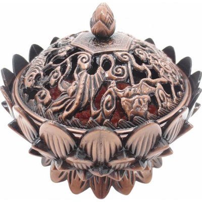 Nefertitis Kadidelnice kovová Lotosový květ barva bronzová červená NF29771 - cca 9 cm – Zboží Dáma Nefertitis Kadidelnice kovová Lotosový květ barva bronzová červená NF29771 - cca 9 cm – Zboží Dáma