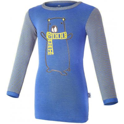 Dětské tričko Little Angel smyk obrázek DR Outlast® indigo medvěd pruh – Zboží Mobilmania