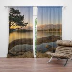 Sablio Závěs Strom u jezera: 2ks 140x250cm – Hledejceny.cz