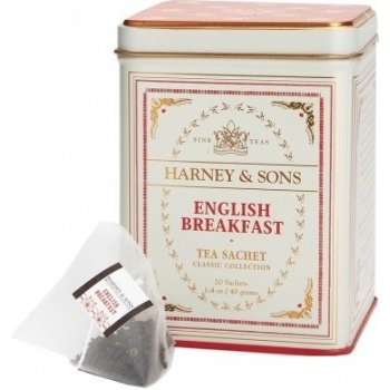 Harney & Sons English Breakfast 20 hedvábných sáčků v plechovce