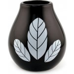 Vital Country Kalabasa keramická s motivem lístků černá 350 ml – Zboží Dáma