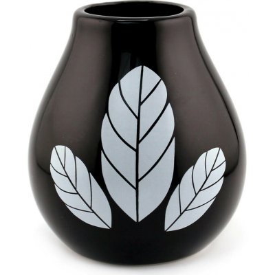 Vital Country Kalabasa keramická s motivem lístků černá 350 ml – Zboží Dáma