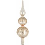 Anděl Přerov Skleněná špice na strom matná stříbrná 24 cm – Zboží Dáma