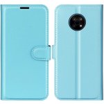 Litchi PU kožené peněženkové na mobil Nokia G50 - modré – Zboží Živě