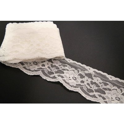 Silonová krajka - smetanová - šířka 4,5 cm – Zboží Mobilmania