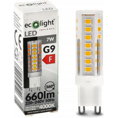 ECOLIGHT LED žárovka G9 - 7W - 660lm - 4000k - neutrální bílá EC20749 – Hledejceny.cz