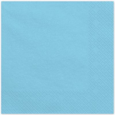 PartyDeco Papírové ubrousky modré světlé 33x33cm – Zboží Dáma