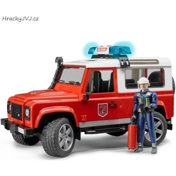 Bruder 2596 Land Rover hasiči s figurkou hasiče