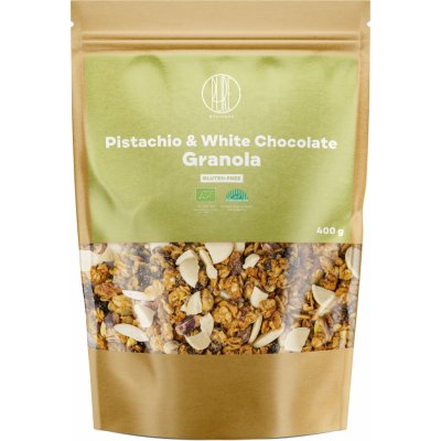 BrainMax Pure® Pistachio & White Chocolate Granola, pistácie a bílá čokoláda, BIO, 400 g – Hledejceny.cz