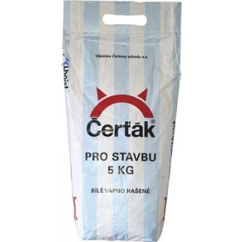 Vápno Čerťák hašené bílé pro stavbu 5 kg