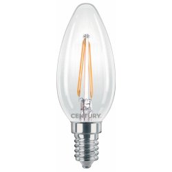 Century LED FILAMENT SVÍČKA ČIRÁ 2W E14 2700K 245Lm 360d 35x98mm IP20 CEN INM1-021427 Teplá bílá Čirá