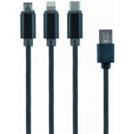 Gembird CC-USB2-AM31-1M USB 3-in-1, 1m, černý – Zbozi.Blesk.cz