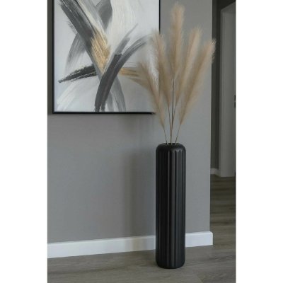 eshop-kvetinace.cz Podlahová váza VERTA, sklolaminát, výška 80 cm, černý mat – Hledejceny.cz