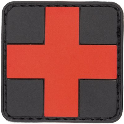MFH Nášivka na suchý zip, medic černo-červená, 3D 5x5cm – Hledejceny.cz