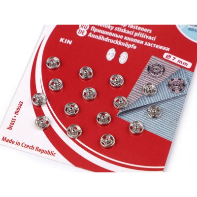 Kovové patentky / stiskací knoflíky Varianta: 29/7 mm 0 nikl, Balení: 1 karta – Zboží Dáma