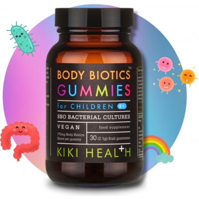 Kiki Health Probiotika pro děti Body Biotics 60 gumových bonbónů – Hledejceny.cz