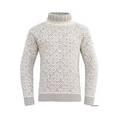 Devold SVALBARD svetr s rolákem Offwhite/Grey – Sleviste.cz