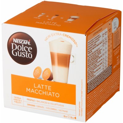 Nescafé Kapsle Dolce Gusto Latte Macchiato bez cukru 16 kapslí – Hledejceny.cz