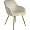 Jídelní židle Tectake Marilyn krémová / zlatá
