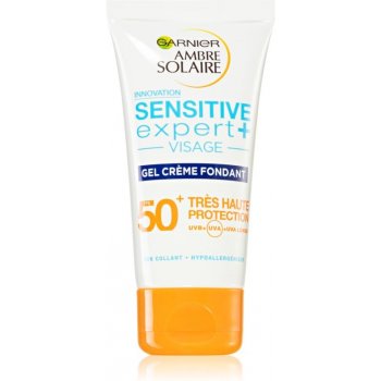 Garnier Ambre Solaire Sensitive Expert+ opalovací gel-krém na obličej  SPF50+ 50 ml od 121 Kč - Heureka.cz