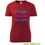 Černé dámské tričko nejlepší šéfová na světě darek pro sefovou – Zboží Mobilmania