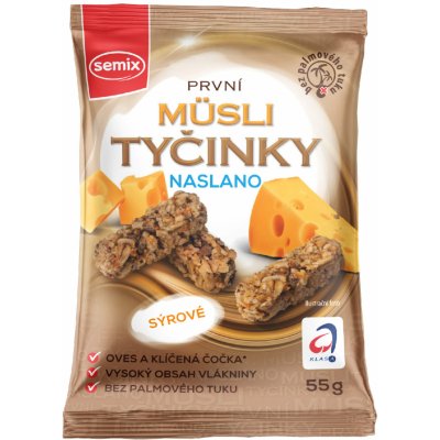Semix Musli tyčinky naslano sýrové bez lepku 55 g – Sleviste.cz