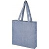 Nákupní taška a košík Nákupní taška vyrobená ze směsi recyklované bavlny a polyesteru světle modrý melír