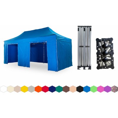 TENTino SMALL HEXAGON 3x6 m 12A - SVĚTLE MODRÁ – Hledejceny.cz
