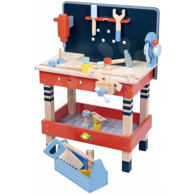 Tender Leaf Toys drevená pracovná dielňa TenderLeaf Tool Bench s náradím 18 doplnkov – Zbozi.Blesk.cz