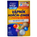Maxivita Vápník Hořčík Zinek + Vitamíny D3 a K1 30 tablet – Sleviste.cz