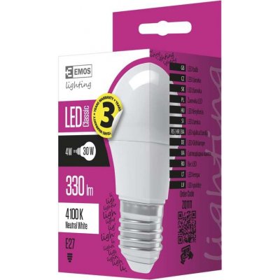 Emos LED žárovka Classic Mini Globe 4W E27 Neutrální bílá – Zboží Mobilmania