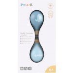 Viga dřevěná dvojitá rumbakoule Slon modrá – Zboží Dáma