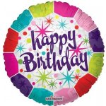 balónek Happy Birthday barevný – Zboží Dáma