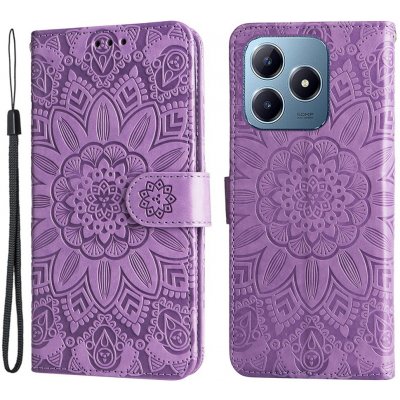 Sunflower knížkové pouzdro na Realme Note 60 - fialové – Zboží Živě