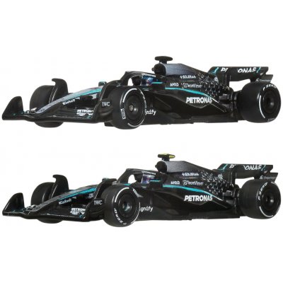 Hot Wheels Premium Formula 1 2025 Mercedes AMG Russel a Antonelli 1:64 – Sleviste.cz