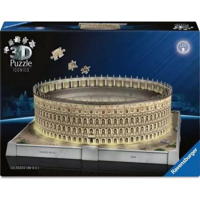 RAVENSBURGER 3D puzzle Iconics Svítící Koloseum (Noční edice) 216 ks – Sleviste.cz