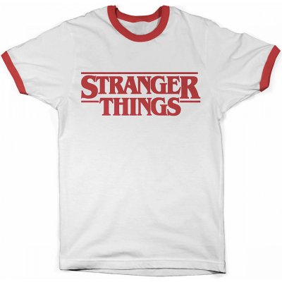Stranger Things tričko Logo Ringer White – Zboží Mobilmania
