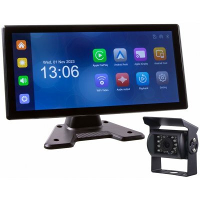 Set monitor 10,36" 4x 4PIN s Apple CarPlay, Android auto, Bluetooth, DVR, + kamera + 15m k – Hledejceny.cz