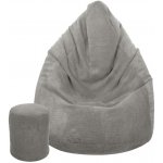 Toffel Dětský sedací vak MAXI COMFORT Plyš 100x75 cm s podnožkou Vzor: šedá – Zboží Dáma