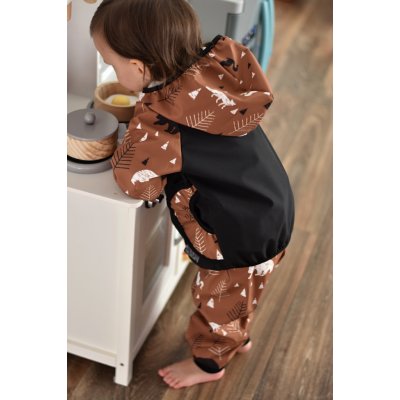 Softshellová bunda Yháček zimní Lesní zvěř na karamelové – Zboží Mobilmania