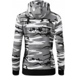 Ekg Ukrajina trojzubec dámská mikina trendy zipper s kapucí Šedý maskáč – Hledejceny.cz