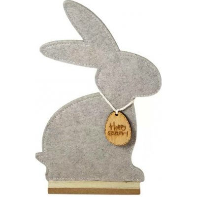 Dekorace Zajíc plsť sedící bokem 24cm – Hledejceny.cz
