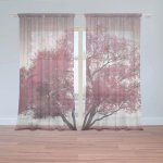 Záclony Červený strom: 2 ks - 150x250 cm - Sablio – Hledejceny.cz