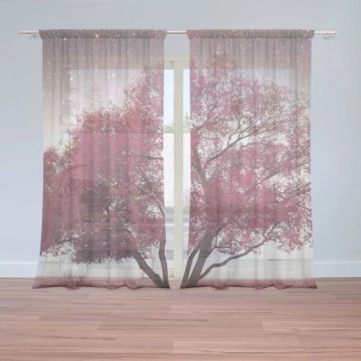 Záclony Červený strom: 2 ks - 150x250 cm - Sablio – Hledejceny.cz