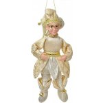 Závěsná dekorace Elf ve zlatém obleku - 10*8*28 cm - Clayre & Eef – Hledejceny.cz