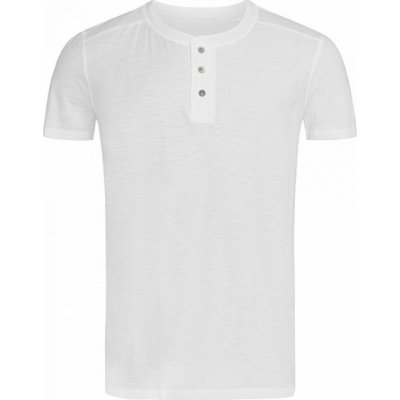 Stedman Lehké bavlněné triko Shawn Henley s knoflíčky 140 g/m Bílá S9430 – Zboží Mobilmania