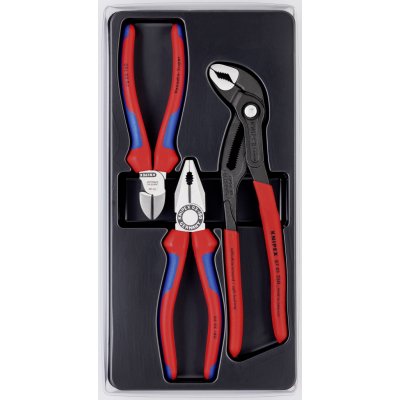 Kleště kombinované, štípací a instalatérské (SIKO), sada 3 ks - KNIPEX 00 20 09 V01 – Zboží Mobilmania