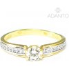 Prsteny Adanito BRR0865GS Zlatý z kombinovaného zlata se zirkony