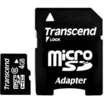 Transcend microSDHC 4 GB Class 10 TS4GUSDHC10 – Zboží Mobilmania